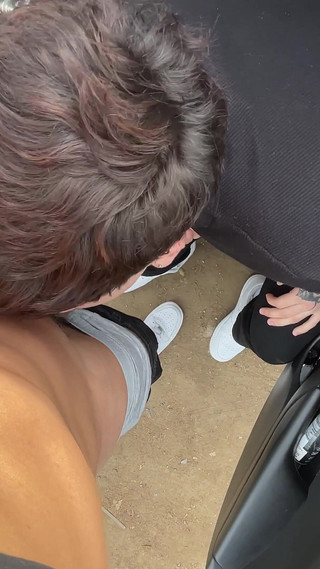 Caught Sucking Big Dick Uncut Cock Hung Papi Public!