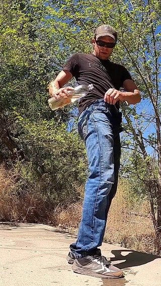 Getting my jeans completely soaked with piss on a hike