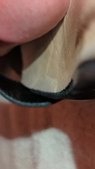 Slowly Fuck High Heel Strap Shoe Until I Shoot Moaning Orgasm Wearing Tights Pantyhose Cum Sperm Jizz Spunk Cumshot