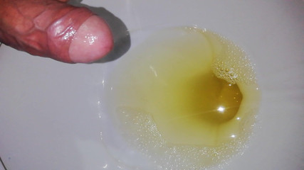 Desperate Pissing, and Intense Masturbation Big and Veiny Penis