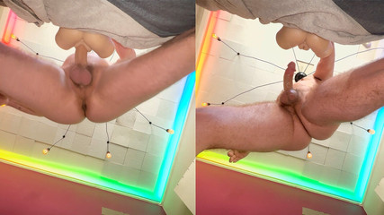 Stepdaddy Fucks While You Lay Below and Watch Until He Cums All Over You!