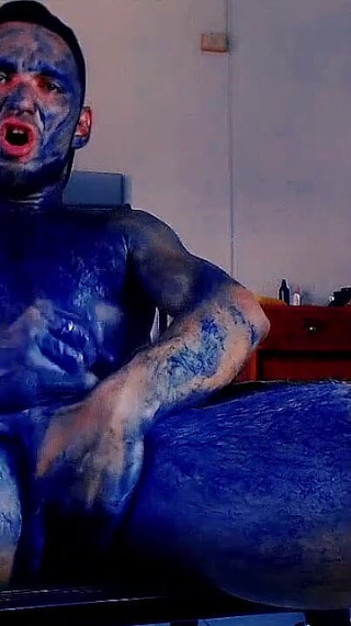 Blueman coming and cumming