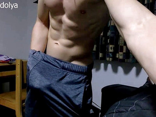 Handjob after a hard workout!