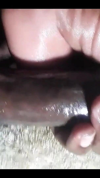 Huge Cum From Kenya Big Black Dick Closeup Handjob