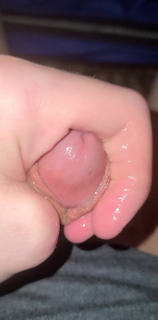 Close up Wanking Oiled Cock - Short Video