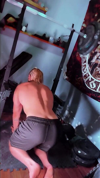 Sexy Spanish Boy Naked Squat Training with Chill Ambient