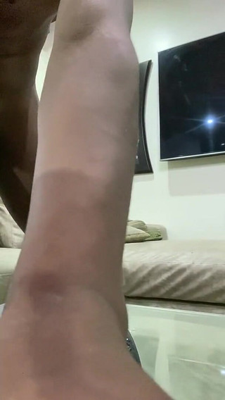 Undressing and Buzzting a Huge Load