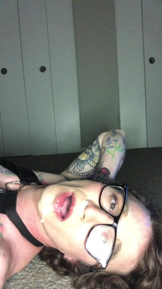 Sissy Tessa Rivers Toys Her Ass and Cums on Her Face mistress' Request