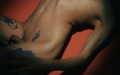 Refreshing Summer Day. Femboy Semi Naked in the Middle of the Lake, Alone and Hot