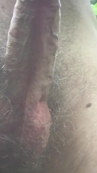 Outdoor Masturbation in the Wood, Hairy Big Dick