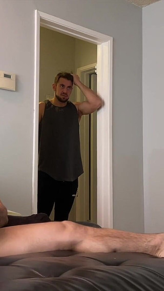 Guy Catches His Roommate Jerking off to His Porn