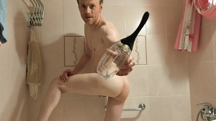 Lanatuls - Anal Slut and Whore Testing Automatic Anal Enema Cleaner