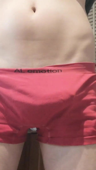 Showing off My Underwear Bulge and Cock While Waiting for Coffee