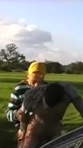 Young straight fucked by my XXL cock in exhibit outdoor place