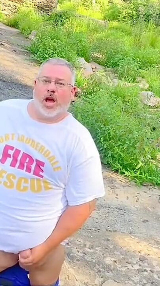 My Stepdaddy Firefighter Has Fun While I Video Him Cum
