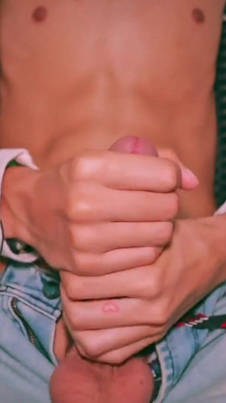 Sexy Skinny Twink Magic C Jerking His Big Cock and Shooting His Cum on Your Face