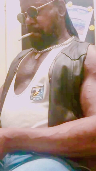 Muscle Stud Leather Denim Boots Smoking Solo Titpig