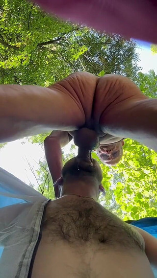 Blowjob for Stepdad on Camping