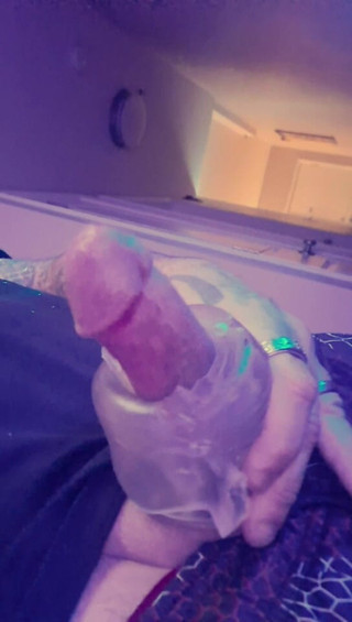 Stroking My Cock, Cum Every Where
