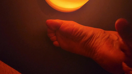 Solo Cum on My Own Curled, Wrinkled Soles and Toes - Twice!