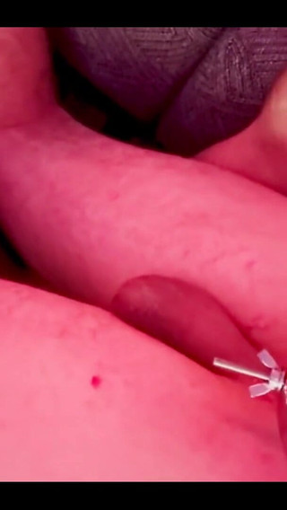 Stretching my hole wide to allow easy access for my.