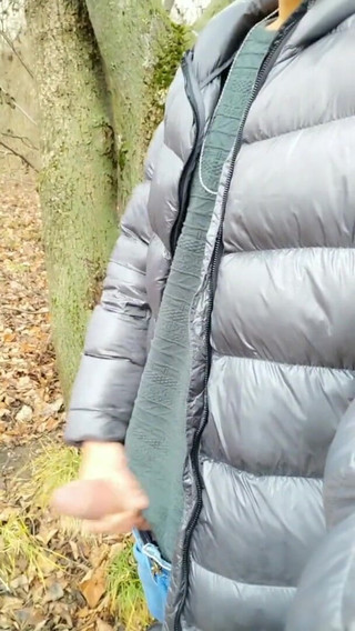 Two Cumshots While Walking Outdoor - Cum After Cum