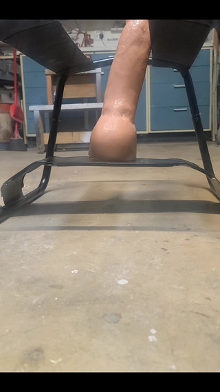 Big Hankeys Dildo on the Bouncy Sex Chair
