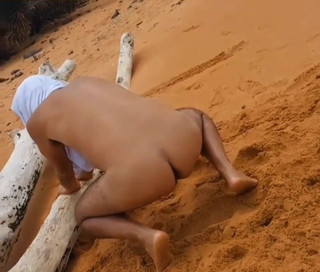 Ladysilva on the Beach Naked What a Hot Ass