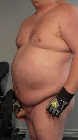 Muscle Chub Bear Working Out