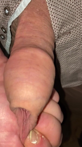 Uncut Cumshot in His Own Foreskin