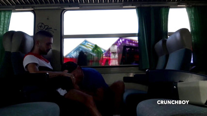Webcam secret in a train, two boys fucking raw