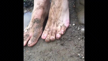 Muddy Dirty Filthy - Mens Feet - Barefoot Bush Walk - Would You Still Lick These Feet?