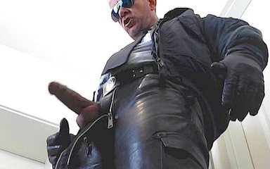 Leather Cop 61 Piss and Cum