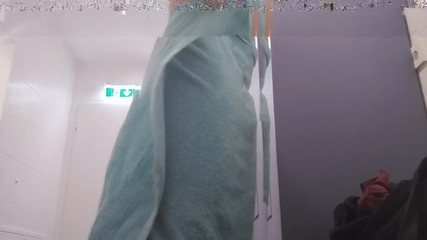 Very Risky Masturbation in the Gym Locker Room in the Shower