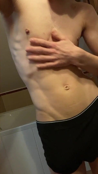 Skinny Boy Masturbates and Squirts Cum