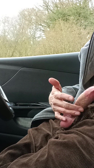 Car Masturbation - Big Cock Growing, Edging, Cumming Wearing Cords - Rockard Stepdaddy