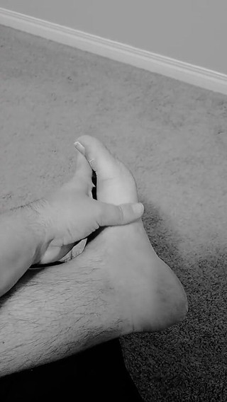Male Moaning and Dirty Foot Stroking