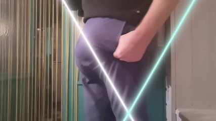 Bulging in my uniform pants, daily bulging