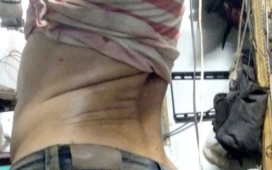 Quietly Fuckin Myself in My Friends Shop One Night