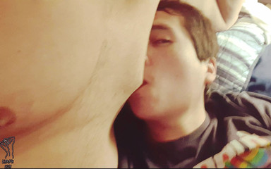 Mature Stepdaddy Lets Latino Boy Suck on Nipples