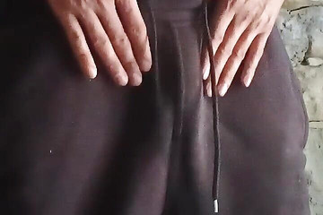 Uncut Tattoo Cock Pissing in Tunnel