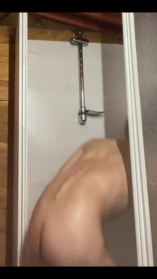 French Femboy Takes a Hot Shower and Plays with His Dick