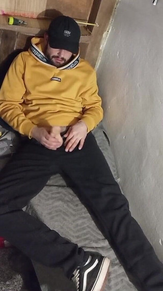 Masturbating in Bed at the Cabin