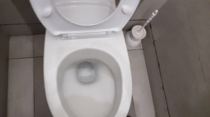 In the Hotel Bathroom, Pissing Hot and Jerking off