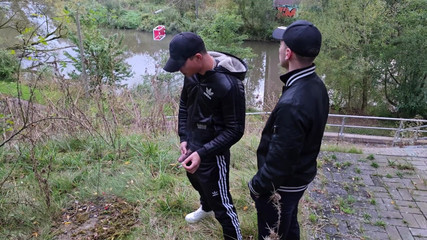 Scally Gay Boys Stroking and Sucking Dick Outdoors