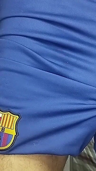 Hot Bulge in Barcelona's Shorts