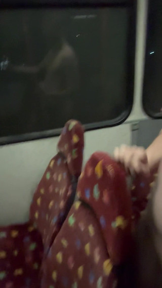 Naked on Bus Fingering Hole