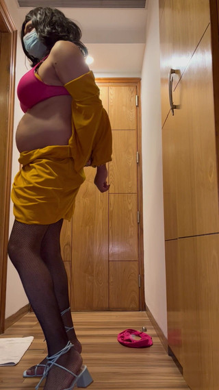 New Cut Yellow Dress Jessica Leone Indian Cross Dresser Sissy