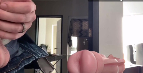 Having my way with my toy, deep fucking toy creampie