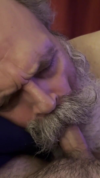 Old Man Big Moustache Blowjob, Sucks Licks and Hums His Way to a Creamy Reward